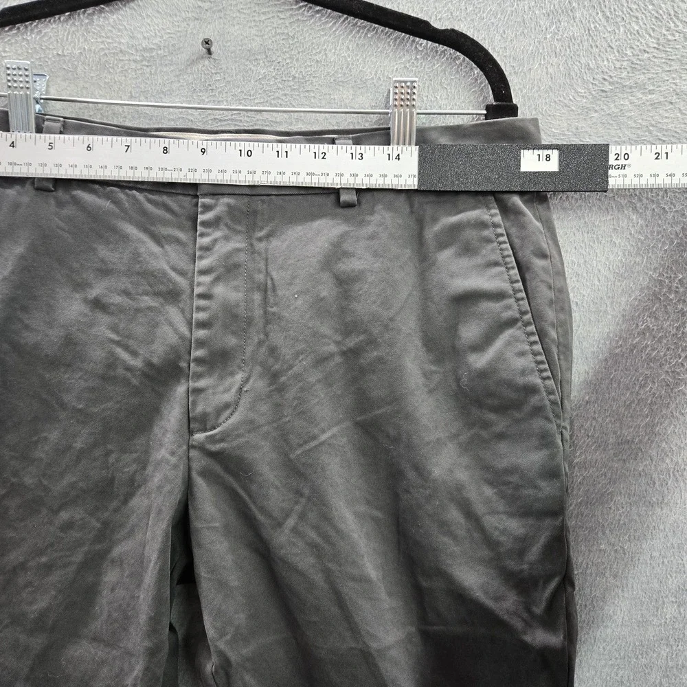 Banana Republic Men Pants 35X32 Gray Chino Twill Fulton Button 30